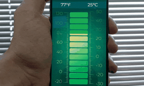 Controle de temperatura na palma da mão