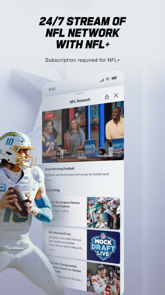 Guarda le partite della NFL sul tuo cellulare!