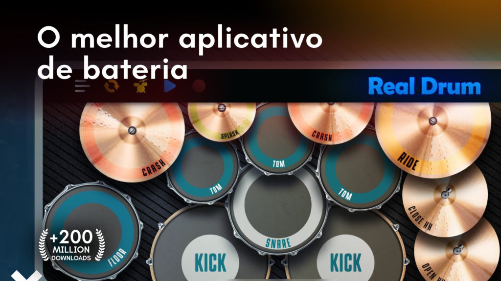 Toque bateria em qualquer lugar!