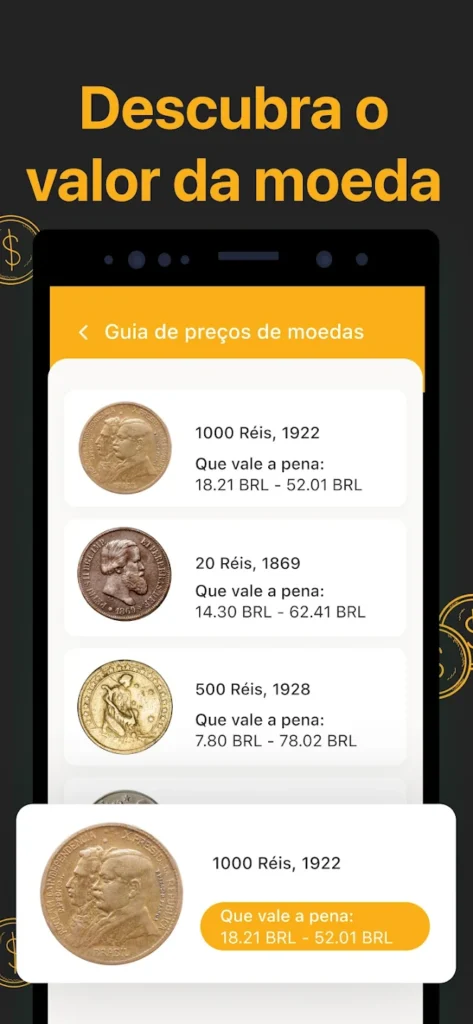 Avalie suas moedas em 30 segundos